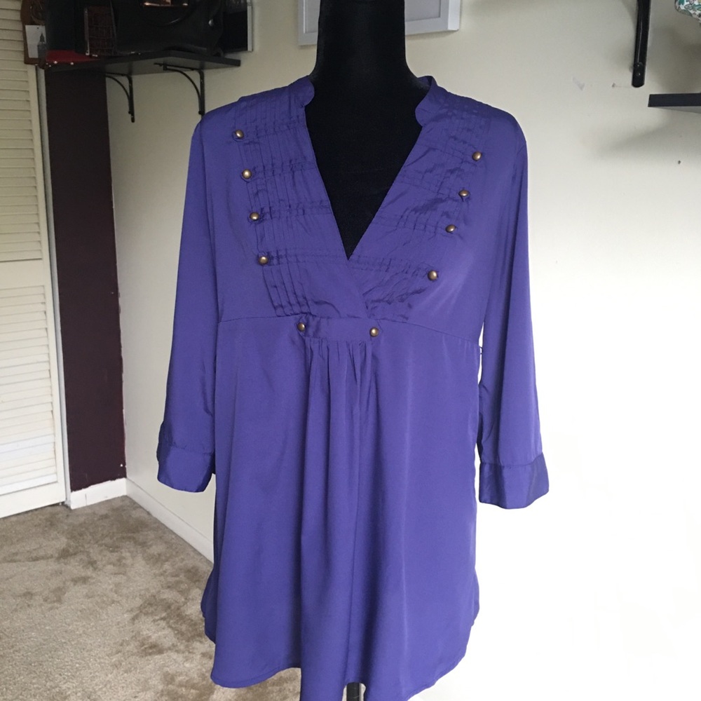 🖤Motherhood Maternity  Blue Tunic Top Long Sleeve